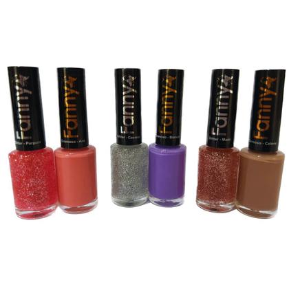 Imagem de Kit Esmaltes Fanny á Combinação Perfeita 6 Unidades - Seu Estilo Sua Cor