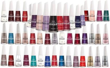 Imagem de Kit Esmaltes Impala E Risque Com 50 Cores 
