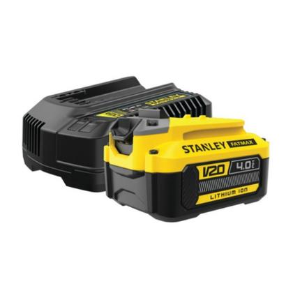 Imagem de Kit Esmerilhadeira Angular Brushless Stanley 20V Max  2 Baterias 4Ah e Carregador Bivolt Inclusos