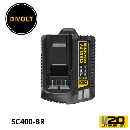 Imagem de Kit Esmerilhadeira Angular Brushless Stanley 20V Max  2 Baterias 4Ah e Carregador Bivolt Inclusos