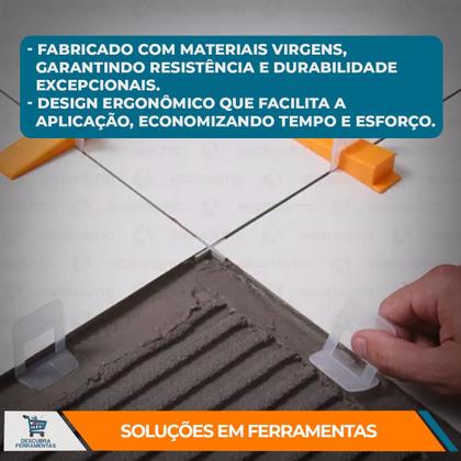 Imagem de Kit Espaçador Nivelador Slim Cortag Com 1000 Pçs 1.0MM a 2.0MM Piso Cerâmica Porcelanato