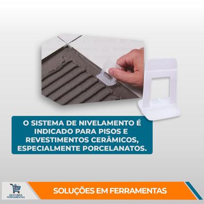 Imagem de Kit Espaçador Nivelador Slim Cortag Com 1000 Pçs 1.0MM a 2.0MM Piso Cerâmica Porcelanato