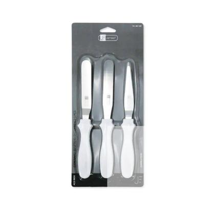Imagem de Kit Espátula Confeitaria 3 Peças Inox Profissional  James F