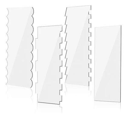 Imagem de Kit Espátulas Em Acrílico P/ Bolo 12 Unidades Envio Imediato