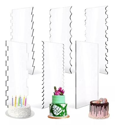 Imagem de Kit Espátulas Em Acrílico P/ Bolo 12 Unidades Envio Imediato