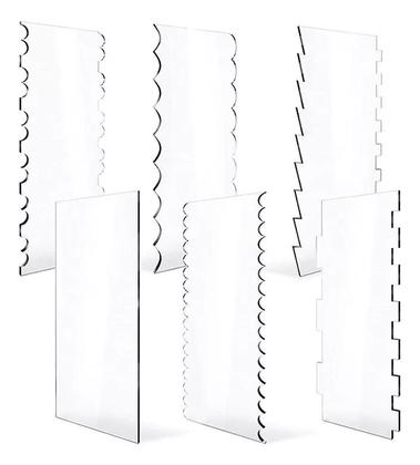 Imagem de Kit Espátulas Em Acrílico P/ Bolo 12 Unidades Envio Imediato