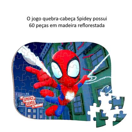 Imagem de Kit Especial 2 em 1 Spidey Aranha Quebra Cabeça Jogo Memória