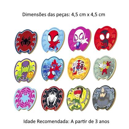 Imagem de Kit Especial 2 em 1 Spidey Aranha Quebra Cabeça Jogo Memória