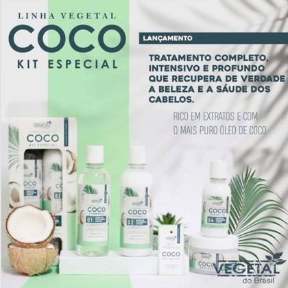 Kit Especial Capilar de Coco - Linha Vegetal 4 x 1 - Vegetal do