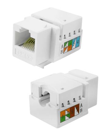 Imagem de Kit Espelho 4x2 C/ 02 Conector Fêmea Rj45 Keystone CAT6 Rede