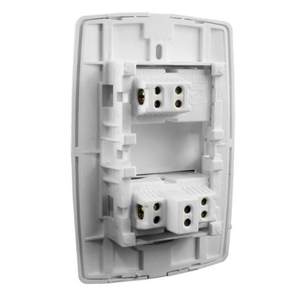 Imagem de KIT - Espelho 4x2 de Sobrepor Para Parede com 1 Interruptor Simples + 1 Interruptor Paralelo Linha Slim Ilumi (Ref.:8023)