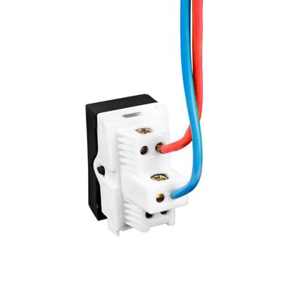 Imagem de KIT - Espelho Placa 4X4 com suporte + 4 módulos interruptor simples + 2 módulos interruptor paralelo - Linha LEV Preta