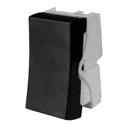 Imagem de KIT - Espelho Placa 4X4 com suporte + 4 módulos interruptor simples + 2 módulos interruptor paralelo - Linha LEV Preta