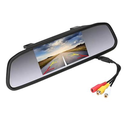 Imagem de Kit Espelho Retrovisor Monitor Tela Lcd 4.3 Câmera Ré