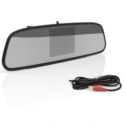 Imagem de Kit Espelho Retrovisor Monitor Tela LCD 4.3 + Câmera Ré