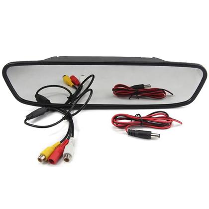 Kit Espelho Retrovisor Monitor Tela LCD 4.3 + Câmera Ré Tartaruga Embutir - Tiger / Vipertron Imagem de Kit Espelho Retrovisor Monitor Tela LCD 4.3 + Câmera Ré Tartaruga Embutir