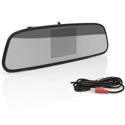 Kit Espelho Retrovisor Monitor Tela LCD 4.3 + Câmera Ré Tartaruga Embutir - Tiger / Vipertron Imagem de Kit Espelho Retrovisor Monitor Tela LCD 4.3 + Câmera Ré Tartaruga Embutir