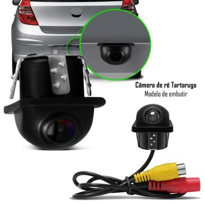 Kit Espelho Retrovisor Monitor Tela LCD 4.3 + Câmera Ré Tartaruga Embutir - Tiger / Vipertron Imagem de Kit Espelho Retrovisor Monitor Tela LCD 4.3 + Câmera Ré Tartaruga Embutir