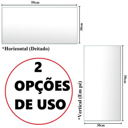 Imagem de Kit Espelhos 02 Unidades Retangular para Porta de Guarda-Roupa