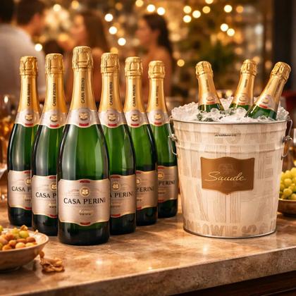 Imagem de Kit Espumante Casa Perini Brut 07 Garrafas + Balde