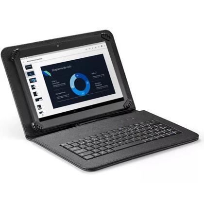 Imagem de Kit Essencial: Capa com Teclado + Película p/ Tablet Samsung A8 X200 X205