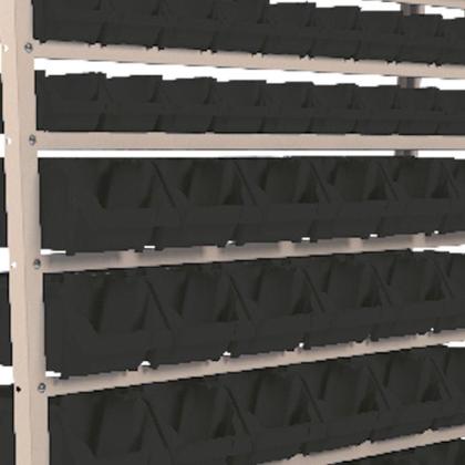 Imagem de Kit Estante Gaveteiro com 49 Gavetas Preta Nr. 3, 5 e 7