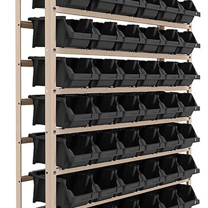 Imagem de Kit Estante Gaveteiro com 54 Gavetas Nr. 5 Preta
