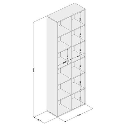 Imagem de Kit Estante para Livros com 12 Nichos 221cm X 222cm Caracol