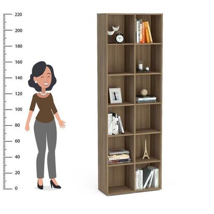 Imagem de Kit Estante para Livros com 12 Nichos 221cmx148cm Caracol