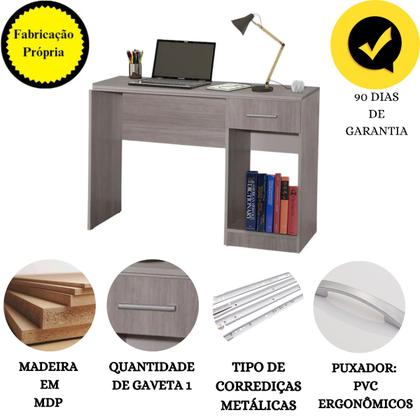 Imagem de Kit Estante Para Livros Mesa Escrivaninha Onix Natural