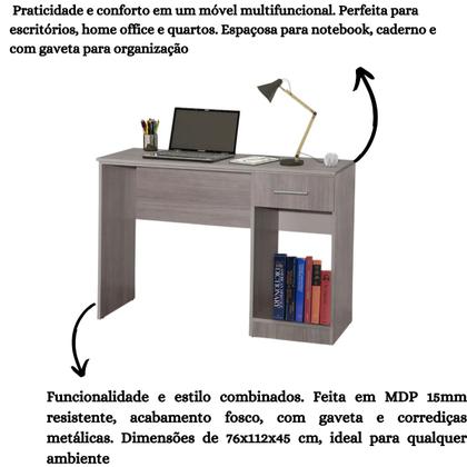 Imagem de Kit Estante Para Livros Mesa Escrivaninha Onix Natural