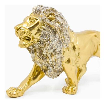 Imagem de Kit Estátua Decorativa Figura Abstrata Homem Pensador + Leão Enfeite Escultura Mesa Sala Decoração Escritório