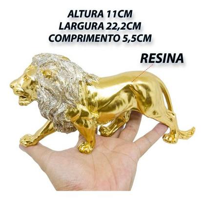 Imagem de Kit Estátua Decorativa Figura Abstrata Homem Pensador + Leão Enfeite Escultura Mesa Sala Decoração Escritório