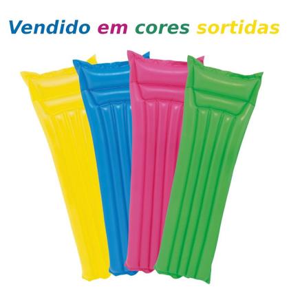 Imagem de Kit Esteira Flutuante 1,63m + Boia Colchao Inflavel Summer 1,83m Mor / Coloridas Suportam Ate 90 Kg