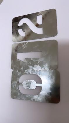 Imagem de Kit Estêncil Alfabeto e Números vazados em Chapa 3cm