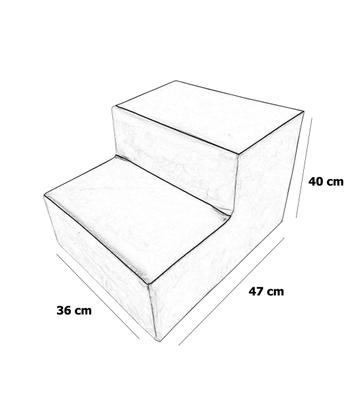 Imagem de Kit estéticista maca de luxo 60 cm com Escadinha - IN-9 Decor