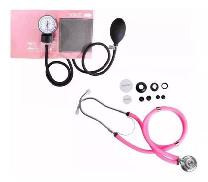 Imagem de Kit Estetoscopio Duplo + Aparelho De Medir Pressão Esfigmomanometro