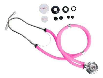 Imagem de Kit Estetoscópio Rappaport + Esfigmomanômetro Rosa Premium