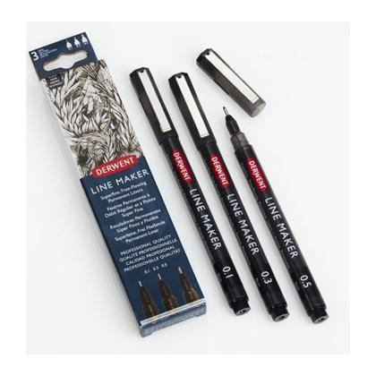 Imagem de Kit Estojo 3 Canetas Graphik Line Maker 0,1/0,3/0,5mm Preta