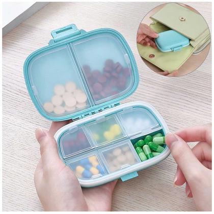 Imagem de Kit Estojo Caixa Porta Comprimidos Suplemento Vitaminas Diário Semanal Dia Noite Portátil