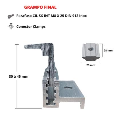 Imagem de Kit Estrutura Suporte Linha C 01 Placa Solar Viga Metálica