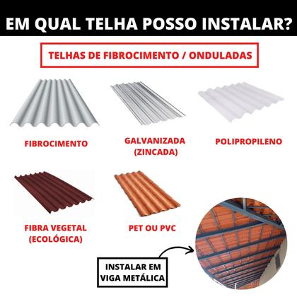 Imagem de Kit Estrutura Suporte Linha C 02 Placas Solar Viga Metálica