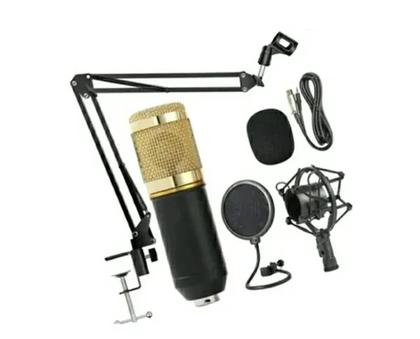 Imagem de Kit estúdio profissional BM 800 com microfone condensador, braço articulado, pop