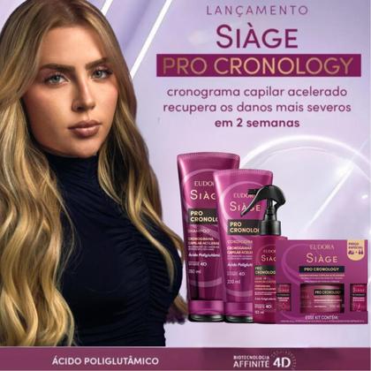 Imagem de Kit Eudora Siàge Pro Cronology Shampoo 250ml + Condicionador 200ml + Leave-in 100ml + Cronograma