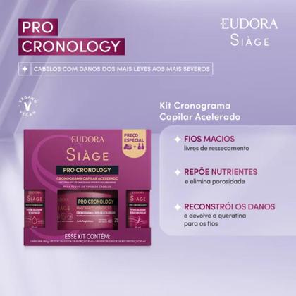 Imagem de Kit Eudora Siàge Pro Cronology Shampoo 250ml + Cronograma Capilar