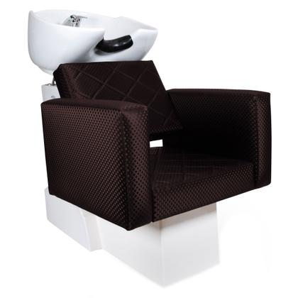 Imagem de KIT Evidence - 1 Lavatório + 2 Cadeiras Fixas com Bases Quadradas Para Salão