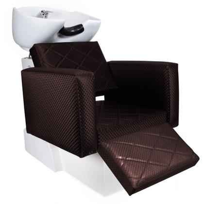 Imagem de KIT Evidence - 1 Lavatório Com Descanso de Pé + 1 Cadeira Fixa + 1 Cadeira Reclinável Para Salão