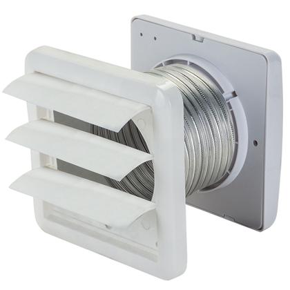 Imagem de Kit Exaustor Tubo Veneziana Banheiro 100mm Ventilador Axial Cozinha Bivolt Ventisol Kexb-100