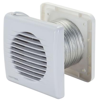 Imagem de Kit Exaustor Tubo Veneziana Banheiro 100mm Ventilador Axial Cozinha Bivolt Ventisol Kexb-100