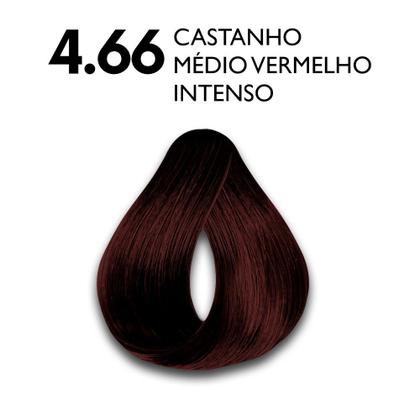 Imagem de Kit Excllusiv Color Pratic Haskell - 4.66 Castanho Medio Vermelho